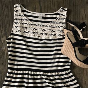 Stylish Ann Taylor Loft stripped summer dress