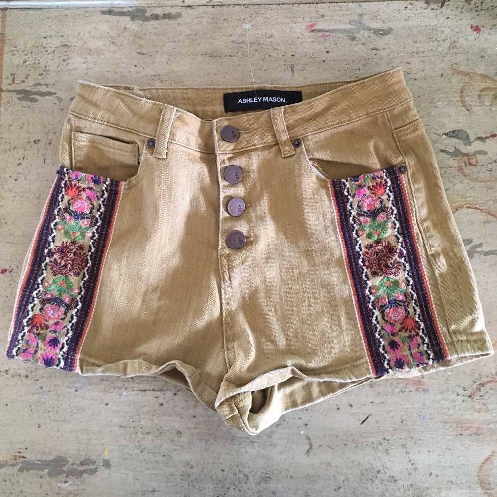 Ashley Mason embroidered shorts