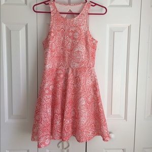 A pink a white floral dress from Aeropostale.
