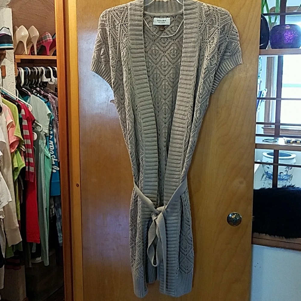 Crochet long sweater