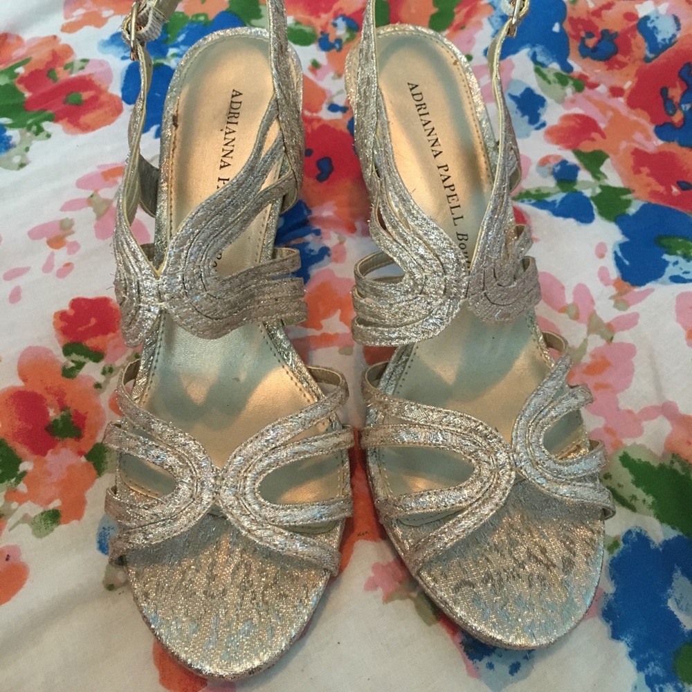 Gold Glitter Heels