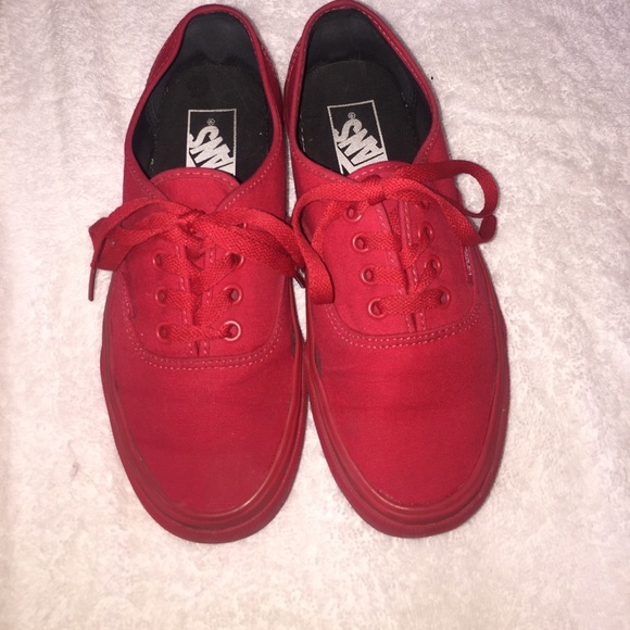 Vans Shoes - All red vans - 6.5W and 5M - barely worn