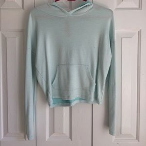 A blue Aeropostale crop top