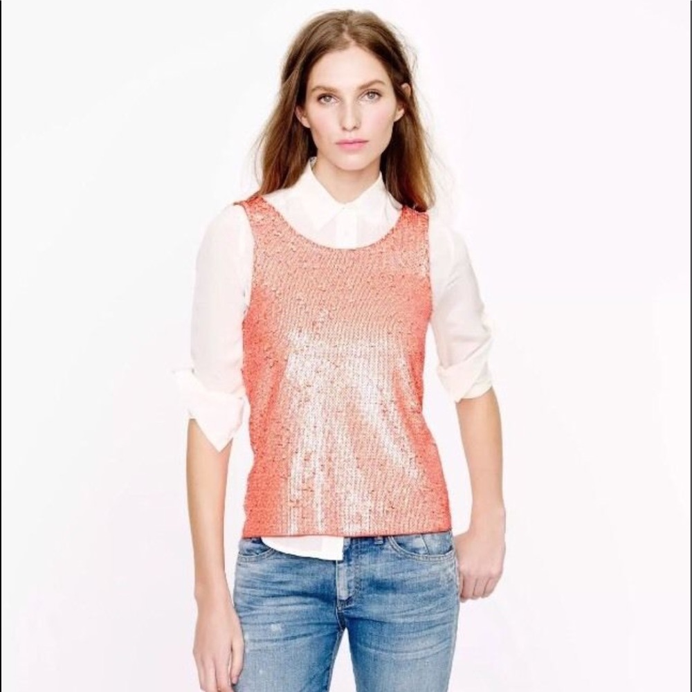 J. Crew Sequined Tank Top