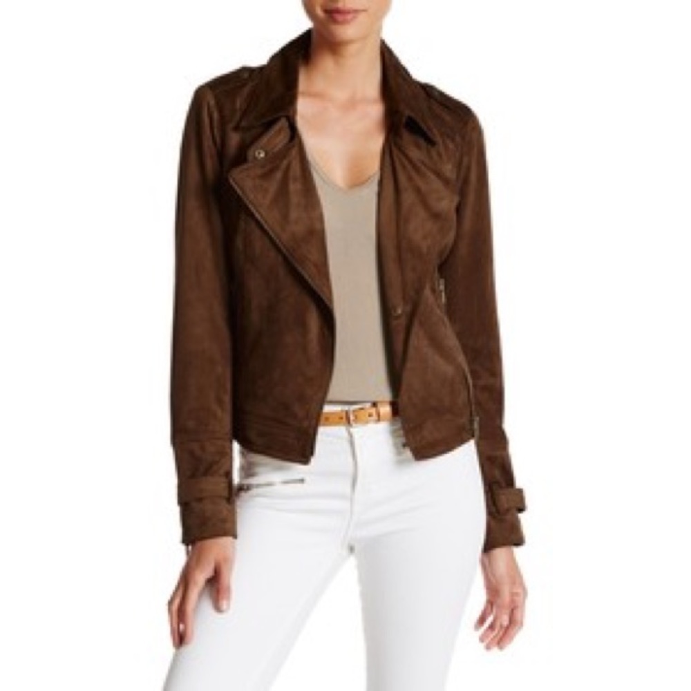 BNCI chocolate moto jacket. Size M.