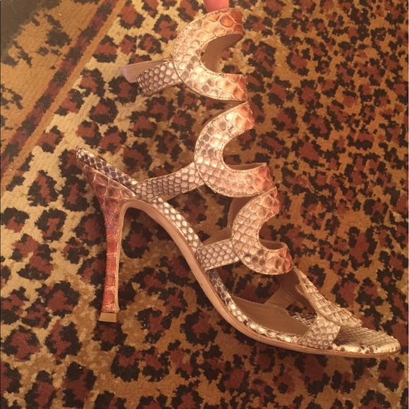 Sergio Rossi Python Italian Leather Pumps π - Picture 5 of 16