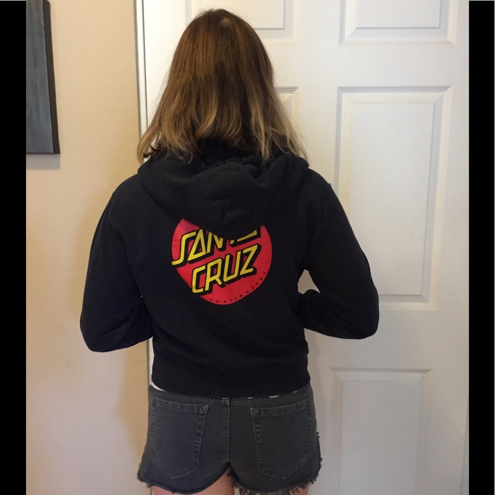 Santa Cruz original zip up hoodie, in EUC