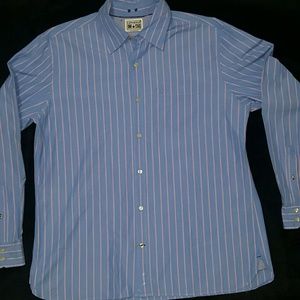 Converse - Casual Dress Shirt - Blue w/ Pink Pin