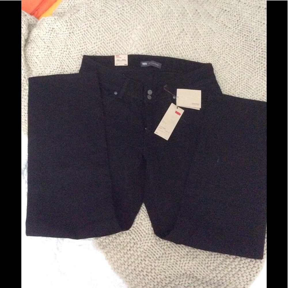 Levi's black 529 straight jeans 14 short