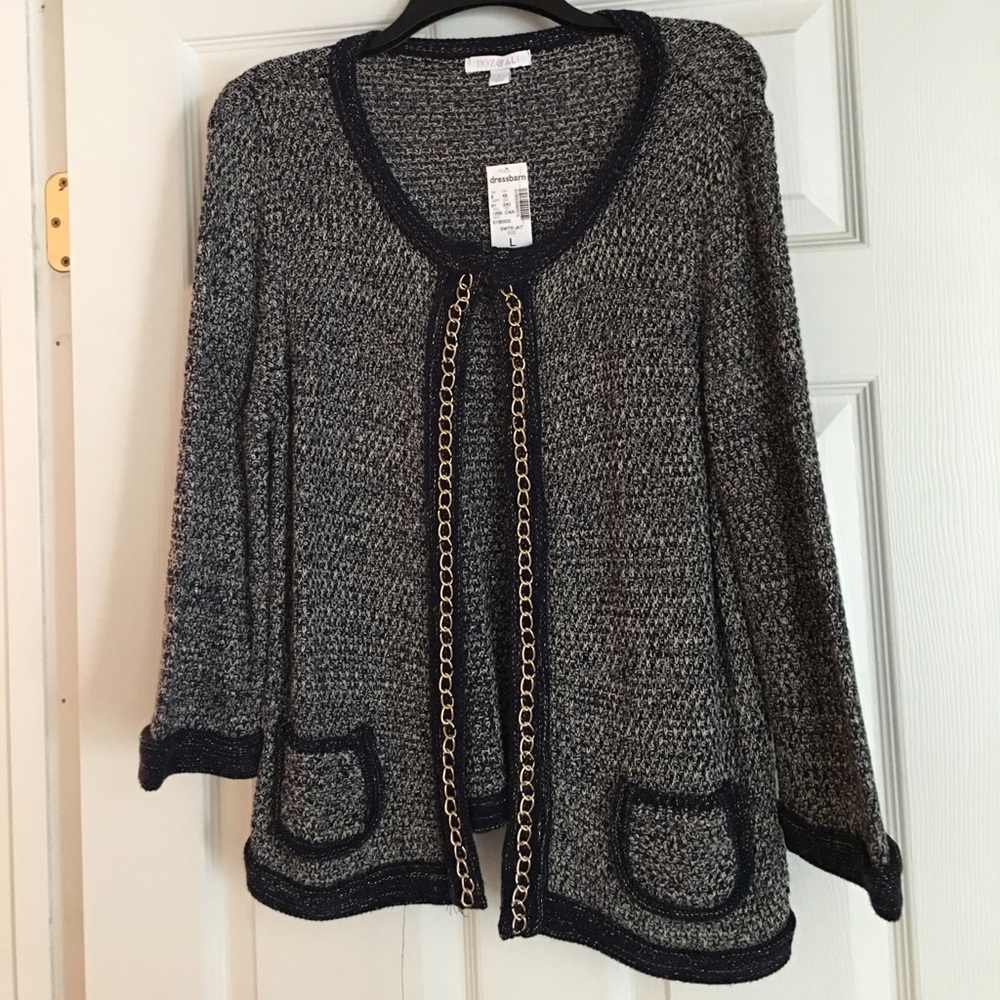 NWT Roz & Ali navy cardigan from Dress Barn