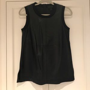 JCrew collection leather sleeveless top