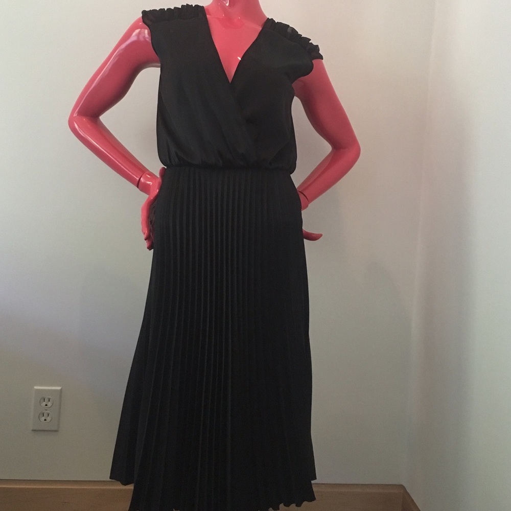 Miguelina Black Silk Small Dress