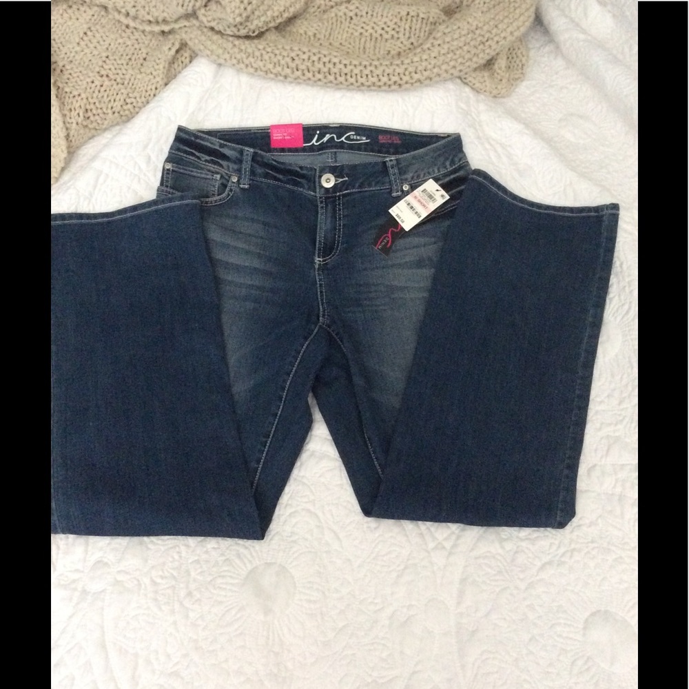 INC boot cut curvy fit jeans size 10 short