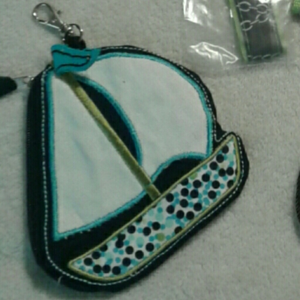 Sailboat coin wristlet