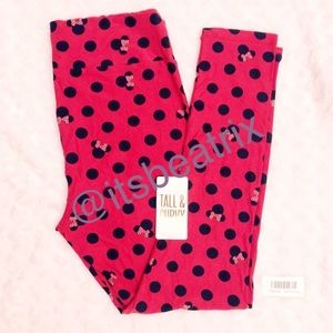 Lularoe Disney TC Leggings Minnie Mouse Polka Dots