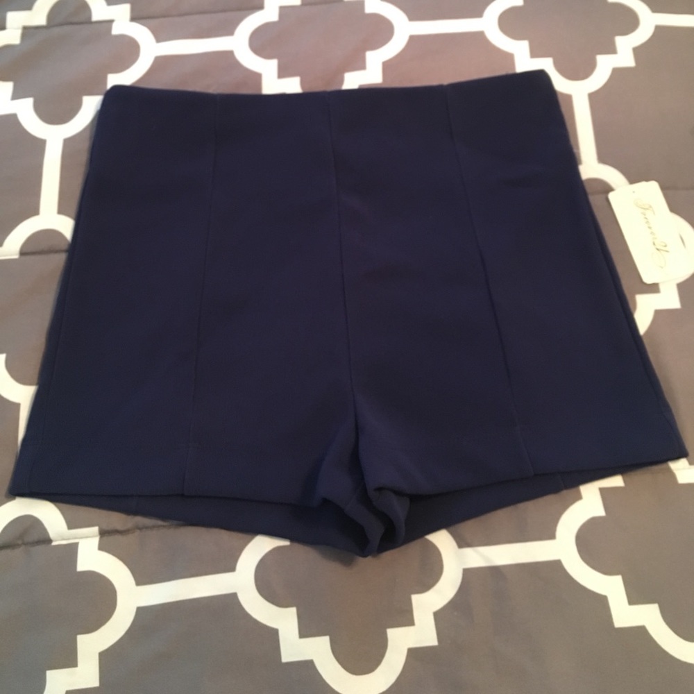 Navy High Waisted Shorts Forever 21