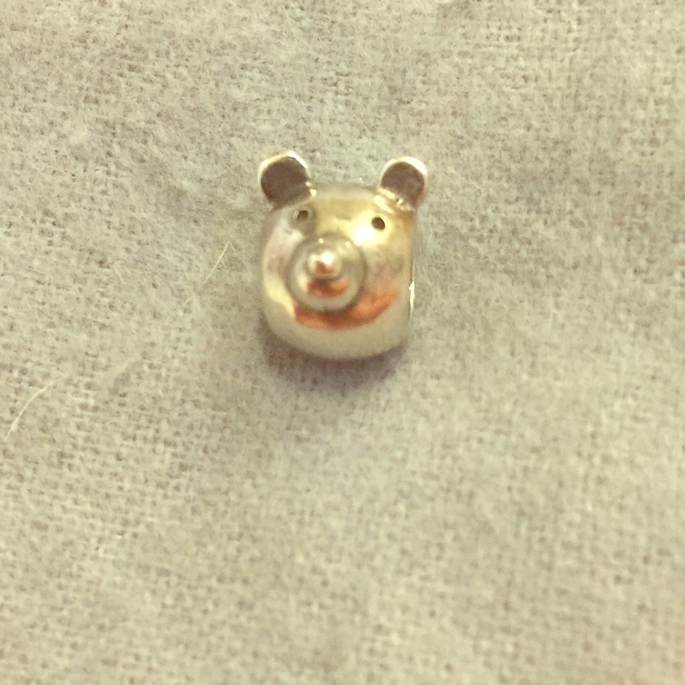 FLASH SALE Rare Retired Pandora Bear Head Charm