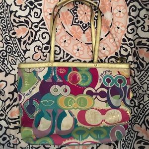 Multicolored Coach Purse
