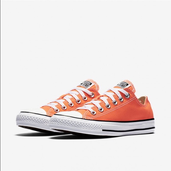 orange converse womens
