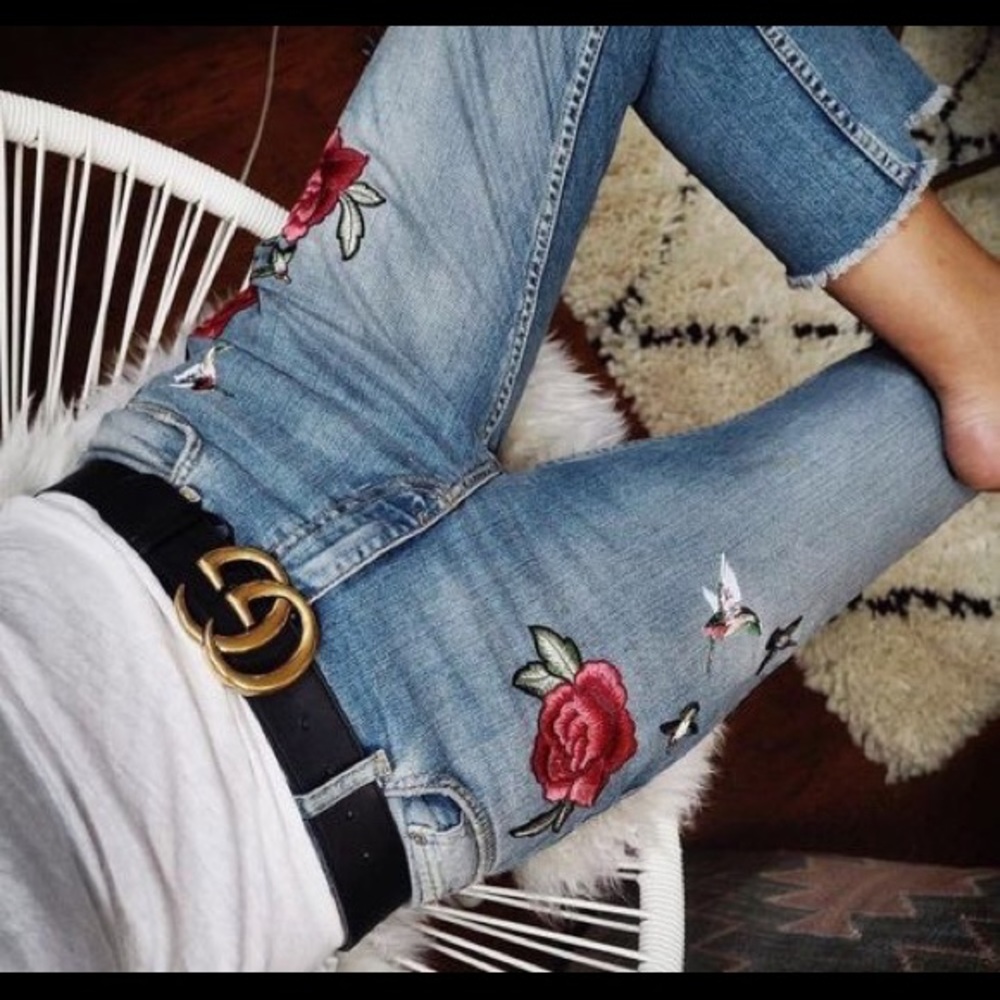 Vintage Rose embroidered Jeans