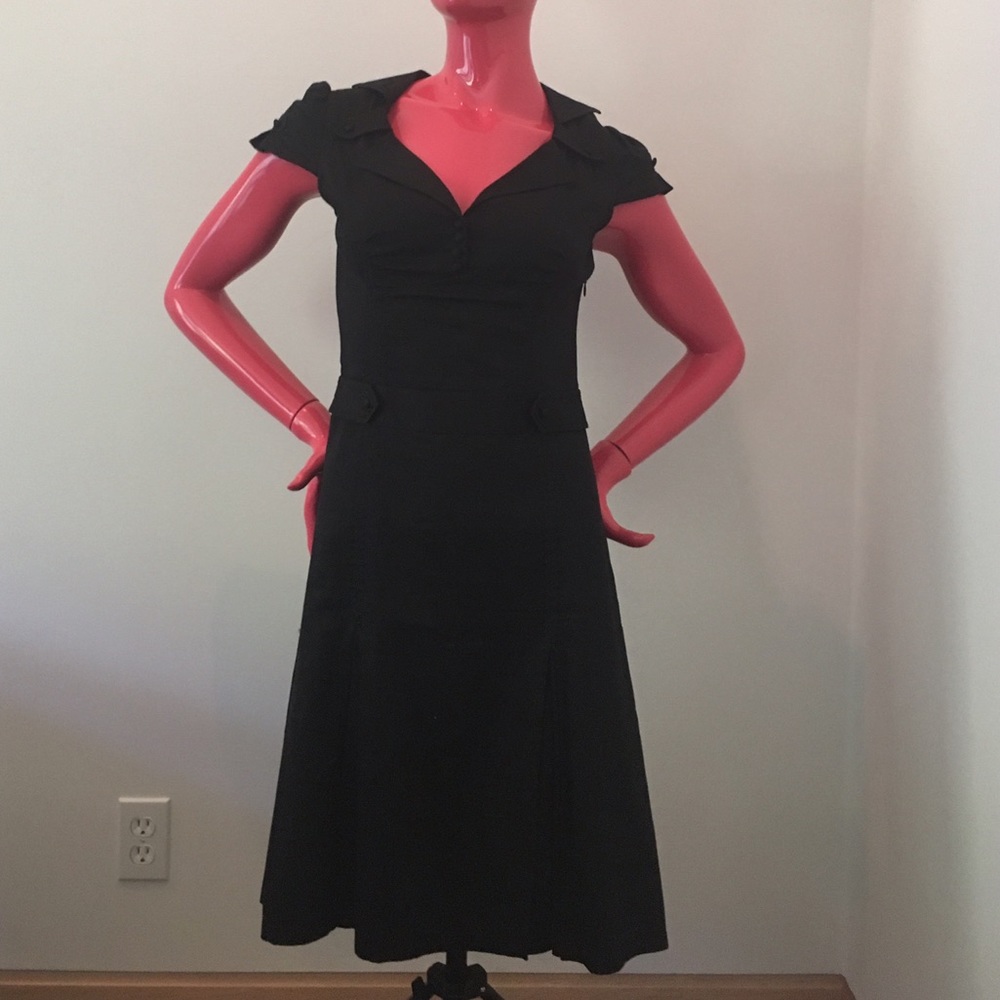 Ted Baker Black Midi Dress XS