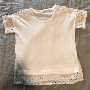 Madewell eyelet tshirt size small