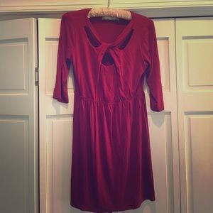 Crimson Knit Dress
