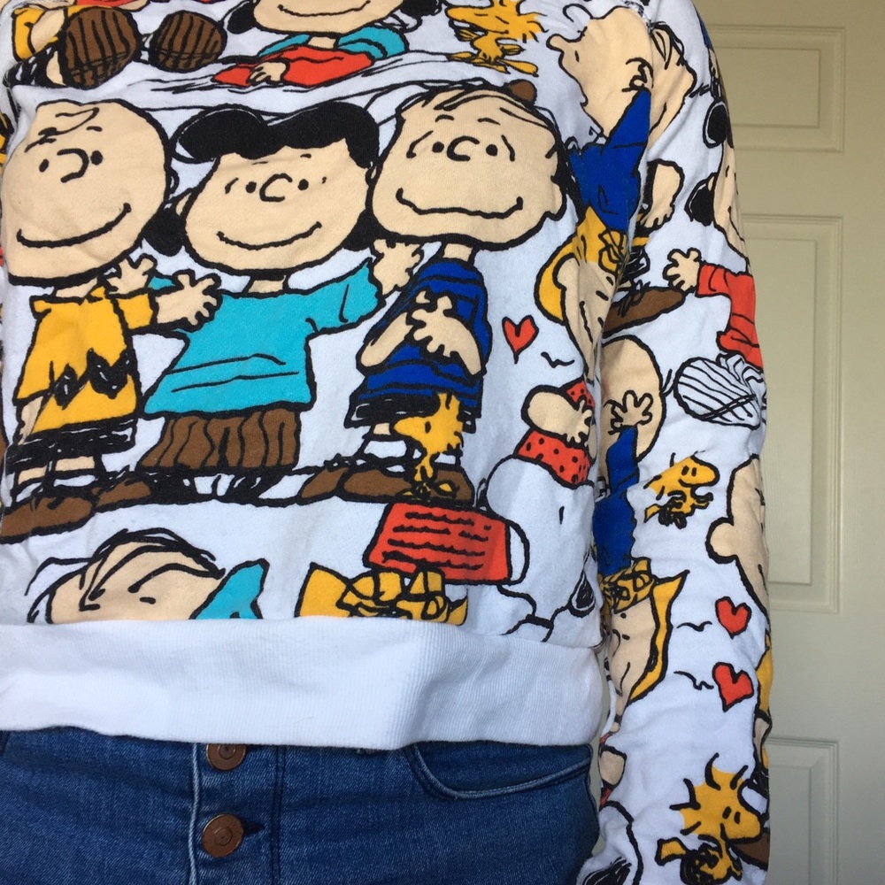 Charlie Brown Peanuts cast sweater