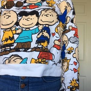 Charlie Brown Peanuts cast sweater