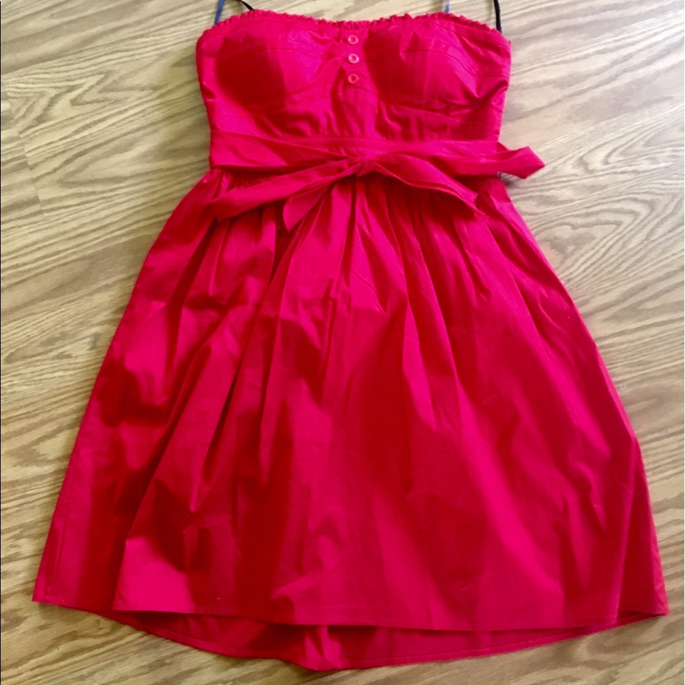 Strapless Red Summer Dress
