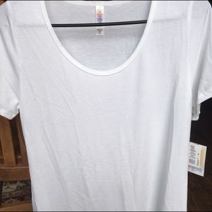 SOLID white lularoe medium classic t NWT