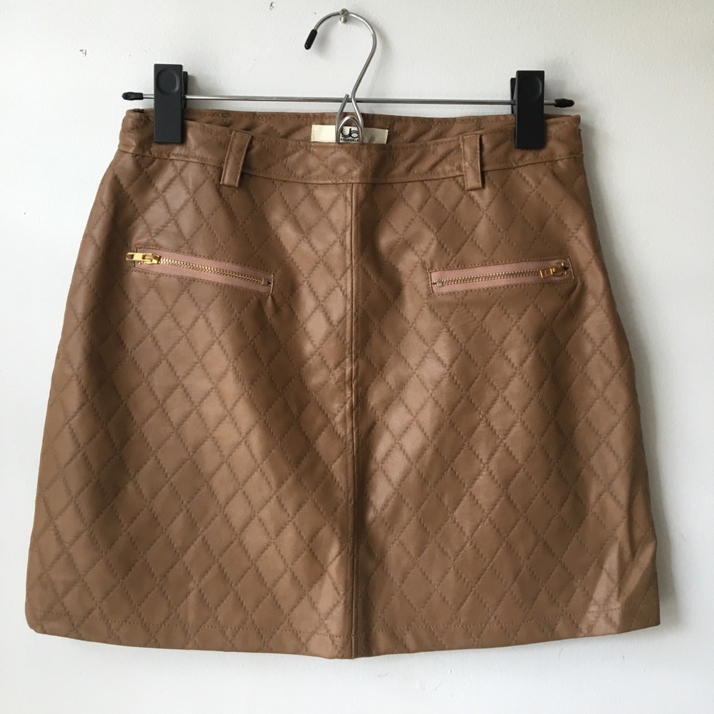 Faux leather miniskirt