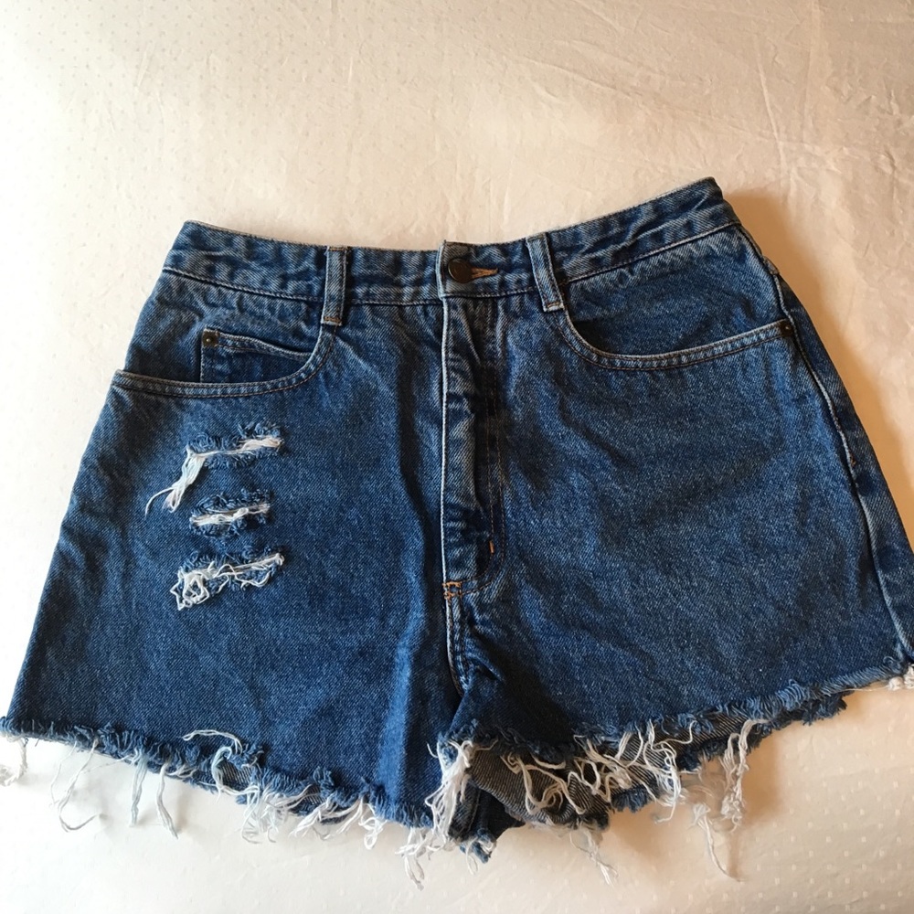 Talbots Petites Denim Cut Off Distressed Shorts