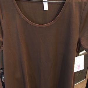 SOLID brown lularoe nwt medium classic t