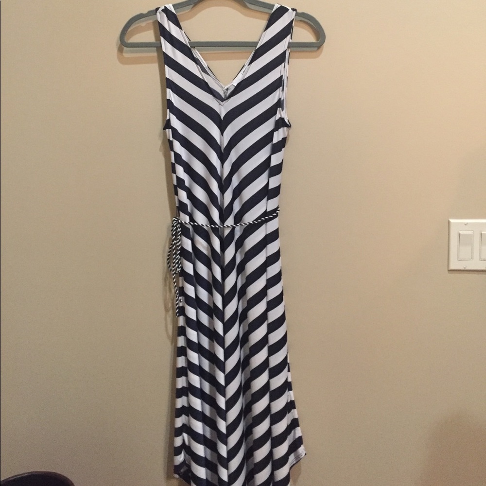Dark Blue and White Dress