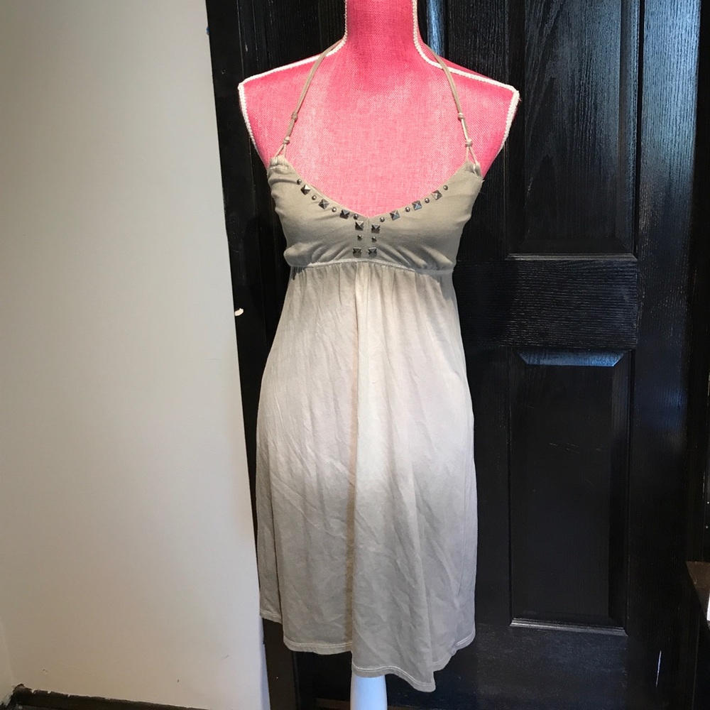 American Eagle Studded Tie Dyed Halter Dress NWT