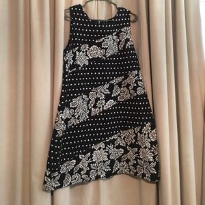 Black & White fit and flair Anthropologie Dress