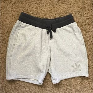 Gray adidas sweat shorts