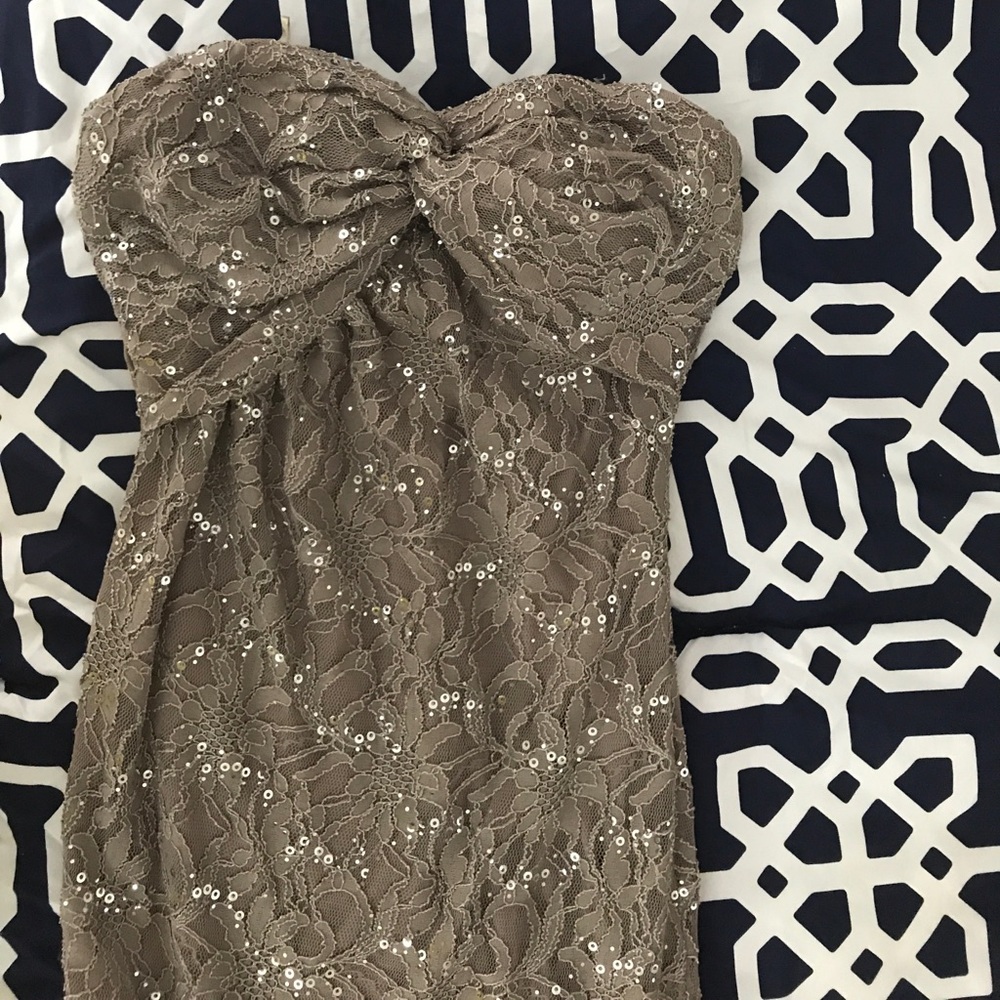 Sequined floor length gown