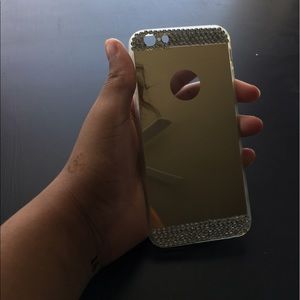 Diamond incrustes gold iPhone 5 & 5s case