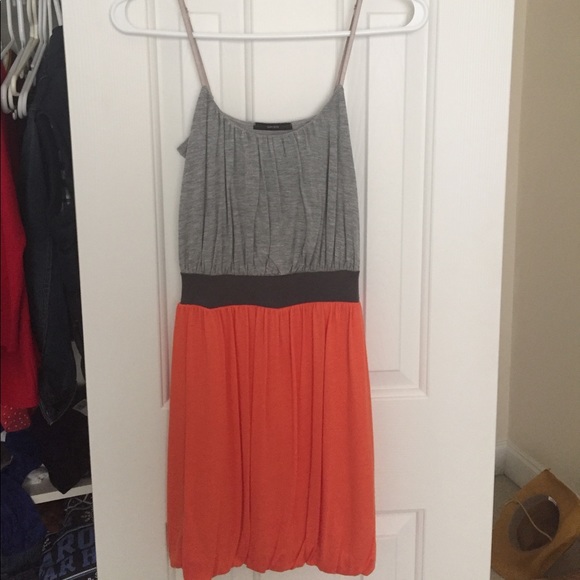 Grey and orange dress - Picture 1 of 2