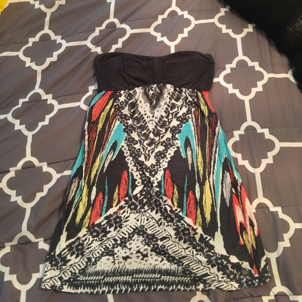 Black Strapless Dress Billabong