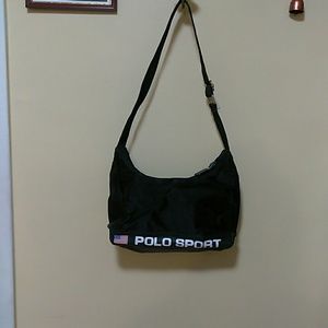 Vintage polo sport purse. Black nylon