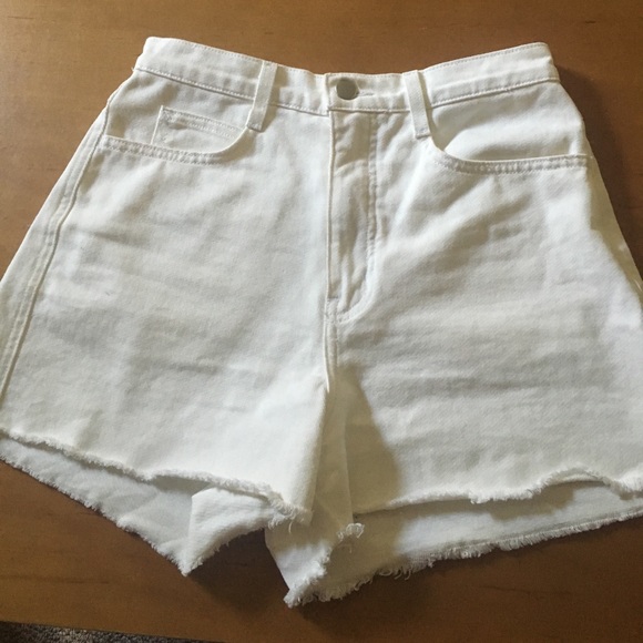 American Apparel Pants - American Apparel White high waist Jean Shorts
