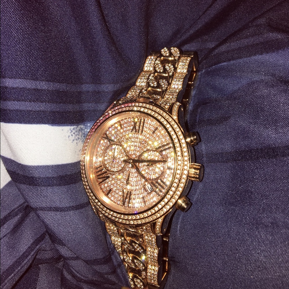 Rose gold MK watch