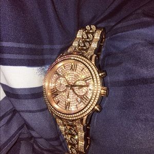 Rose gold MK watch