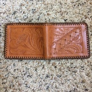 Vintage tooled leather wallet