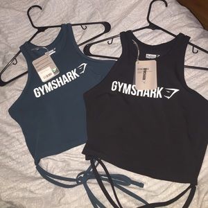 M Gymshark Ribbon crop- black