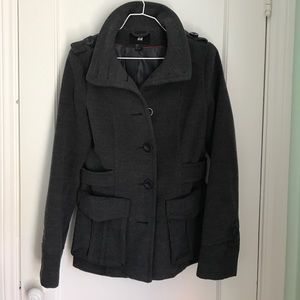 Dark grey pea coat