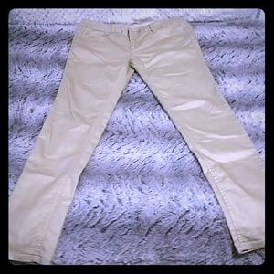 Gold sparkly skinny jeans